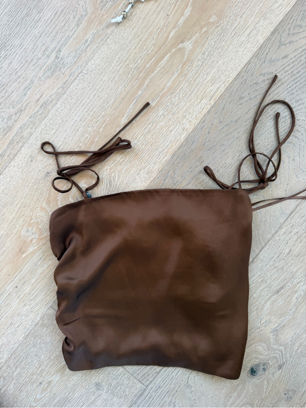 Urban Outfitters Chocolate Brown Smocked Strapless Top